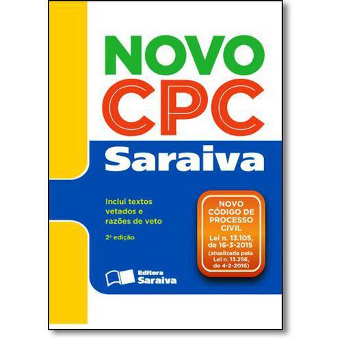 Novo Código de Processo Civil - Legislação Saraiva de Bolso 2015 - Edição 2016