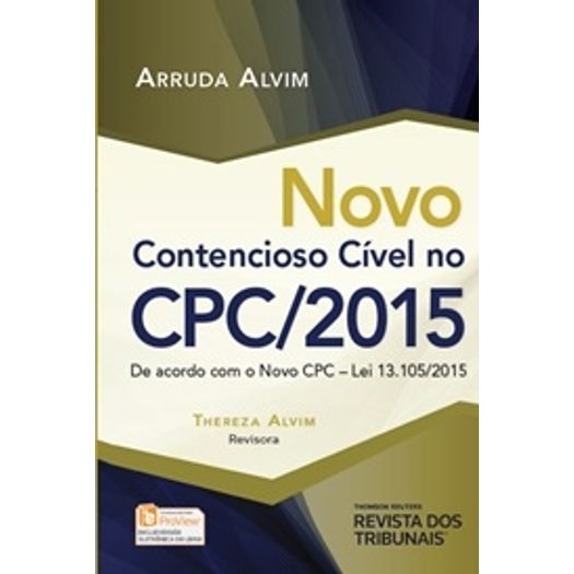 Novo Contencioso Civil no Cpc 2015 - Rt