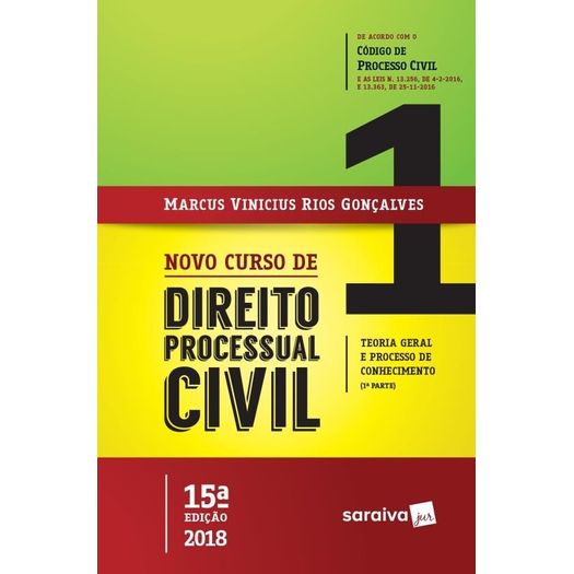 Novo Curso de Direito Processual Civil - Vol 1 - Saraiva - 15ed