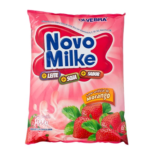 Novomilke Sabor Morango Pacote com 1Kg