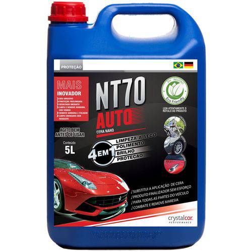 Nt70 Auto Limpeza a Seco Polimento Brilho e Proteção 5 Litros - Performance Eco