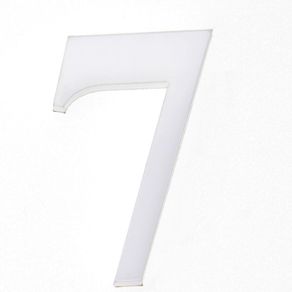 Número Acrílico Kami 4cm N7 Branco