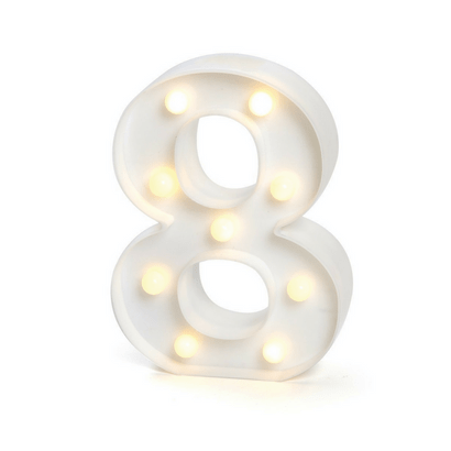 Número Luminoso em Led “8” Lunnefest