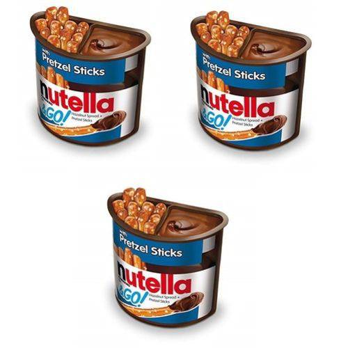 Nutella & Go Pretzel Sticks - Kit com 3 Unidades (54g)