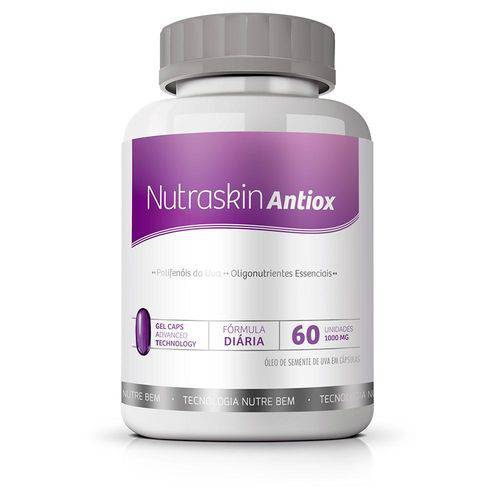 Nutraskin Antiox Ekobé Suplemento Polifenóis Uva 60 Cápsulas