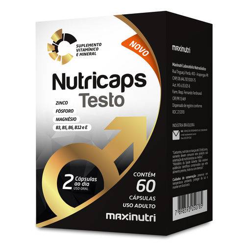 Nutricaps Testo Maxinutri - 60 Cápsulas