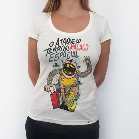 O Ataque do Terrível Macaco Espacial - Camiseta Clássica Feminina