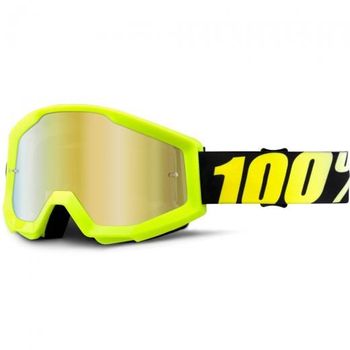 Óculos 100% Strata Neon Yellow Espelhado AMARELO/FLUOR - ÚNICO