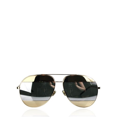 Óculos Christian Dior Split Dourado