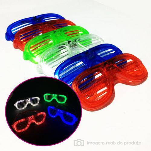 Óculos com Led Cores Sortidas Kit 6 Unidades