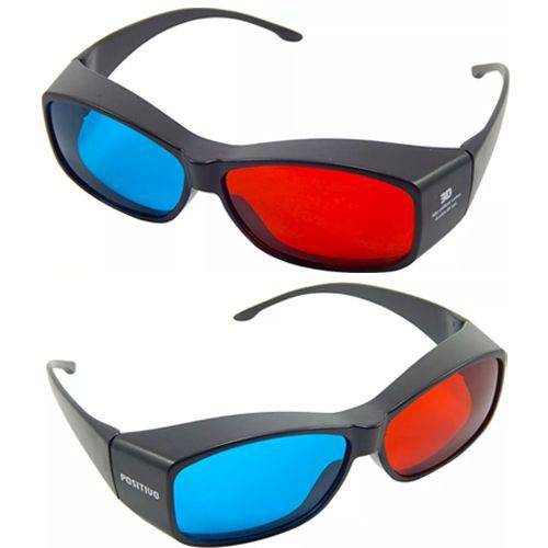 Óculos 3d Positivo Ultra Resistente Ótima Qualidade Red Cyan