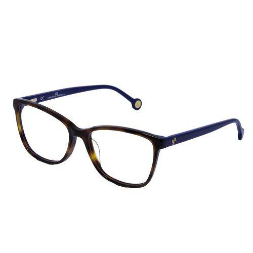 Óculos de Grau Carolina Herrera Vhe717 Col.0752 - Acetato Tartaruga Marrom/azul