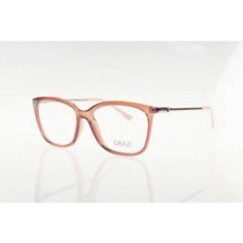 Óculos de Grau Grazi Massafera GZ3016 D830 Rosa Translúcido Lente Tam 53