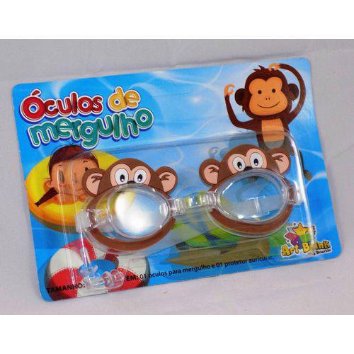 Óculos de Mergulho Infantil Macaco Nataçao Criança Piscina