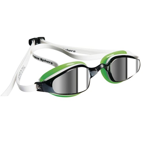 Óculos de Natação Aqua Sphere K180 Michael Phelps Lente Espelhada Verde/Branco