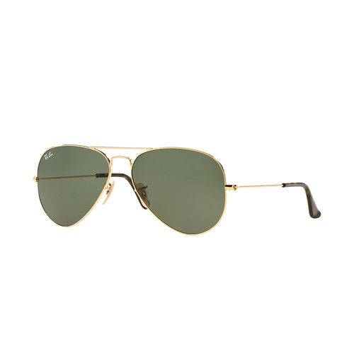 Óculos de Sol Aviator Large Metal Verde/Dourado 58-14