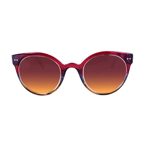 Óculos de Sol Feminino Vinho e Cinza Degradê - Lente Marrom