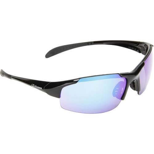 Óculos de Sol Life Zone Unissex Esportivo Espelhado Azul / Preto Brilho Único