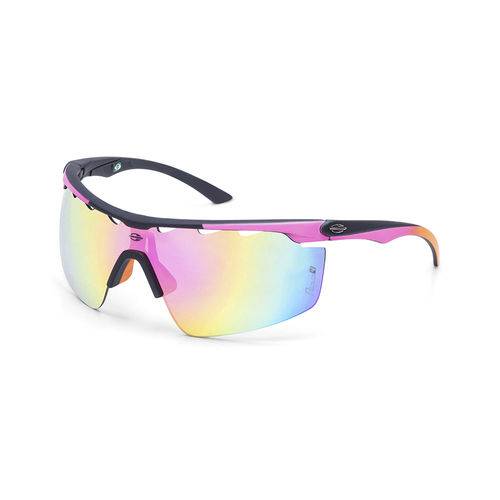 Óculos de Sol Mormaii Athlon 4 Emborrachado / Preto-Rosa-Laranja-Espelhado