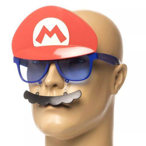 Óculos de Sol Super Mario Festas Acessório Carnaval