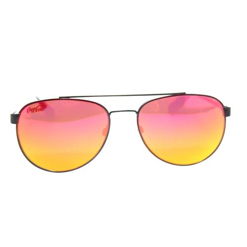 Óculos de Sol Unissex Preto - Lente Laranja Espelhada