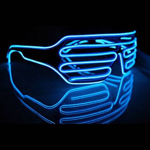 Óculos Neon High-tech Azul C/ Controlador Portátil
