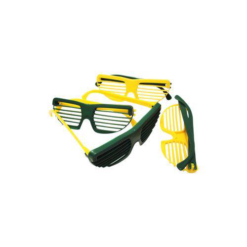 Óculos Persiana Amarelo e Verde - Pacote com 6 Unidades