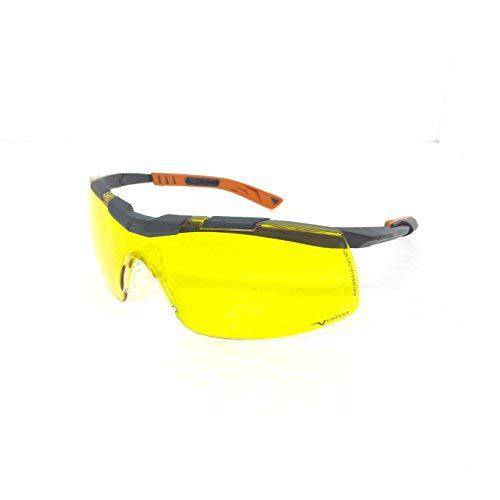 Óculos Proteção Esportivo Univet Noturno Lentes Amarelas Anti Reflexo Ultra Leve Ciclismo Corrida Paraquedismo Dirigir a