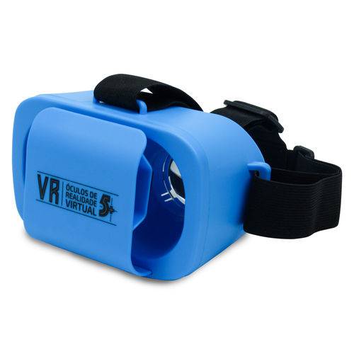 Óculos Realidade Virtual Infantil Vr Mini 5+ Azul Games Vídeo 360º Filmes 3d - 015-0045