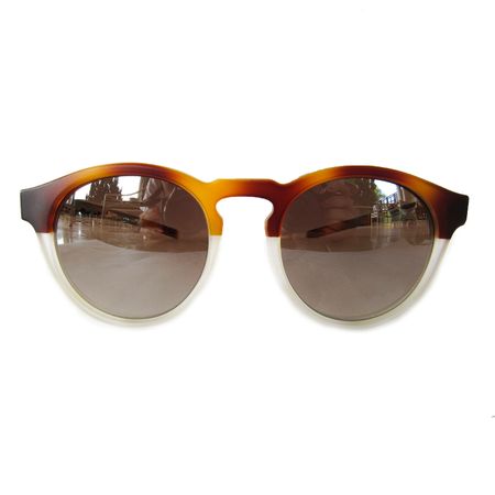 Óculos Redondo Caramelo-Transparente Lente Prata