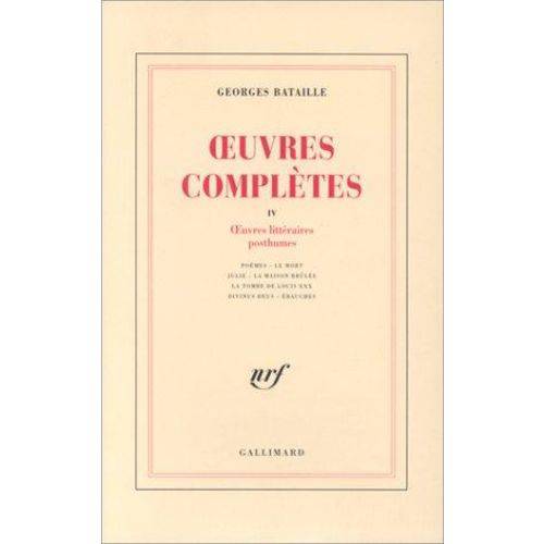 Oeuvres Completes, Tome 4