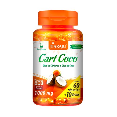 Óleo de Cártamo Cart Coco - Tiaraju - 60+10 Cápsulas de 1000mg