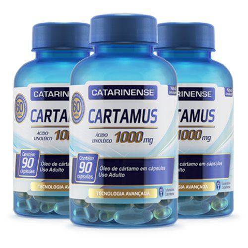 Óleo de Cártamo Cartamus 1000 - 3 Un de 90 Cápsulas - Catarinense