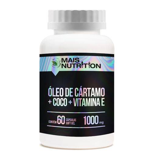 Oleo de Cartamo + Oleo de Coco + Vitamina e 1000mg 60 Capsulas - Mais Nutrition
