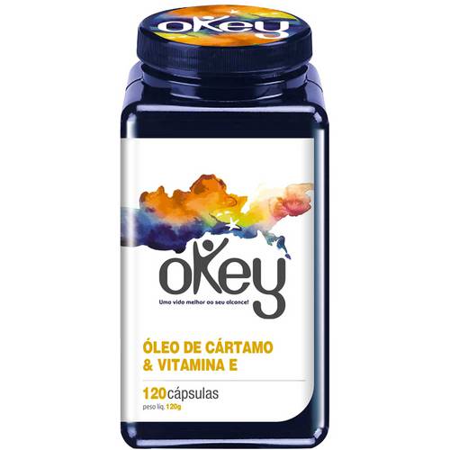 Óleo de Cártamo & Vitamina e - 120 Cápsulas - Okey