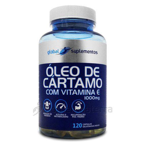 Óleo de Cártamo + Vitamina e Global Suplementos - 120 Cápsulas