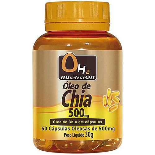 Óleo de Chia 500mg - 60 Softgels - OH2 Nutrition