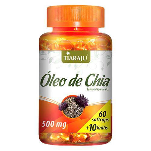 Óleo de Chia - Tiaraju - 60 Cápsulas + 10 - 500mg