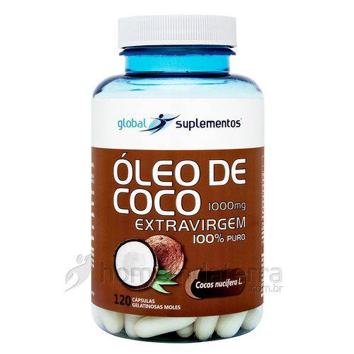 Oleo de Coco 120 Caps 1000mg - Global Suplementos