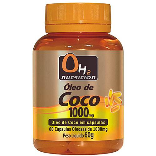 Óleo de Coco 1000mg - 60 Softgels - OH2 Nutrition