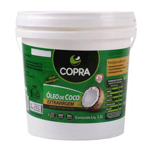 Oleo de Coco Copra Extra Virgem 3,2 Litros