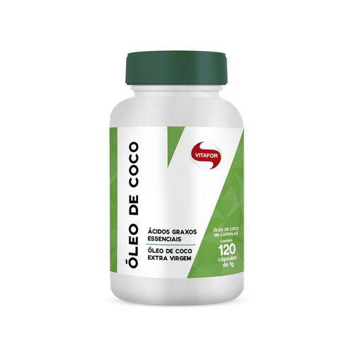 Óleo de Coco em Cápsulas Extravirgem 1g Soft Gel - TCM- Vitafor - Contém 120 Cápsulas