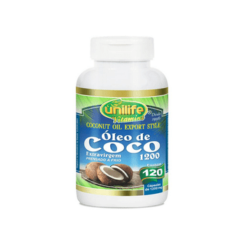 Óleo de Coco Extra Virgem 120 Cápsulas Unilife