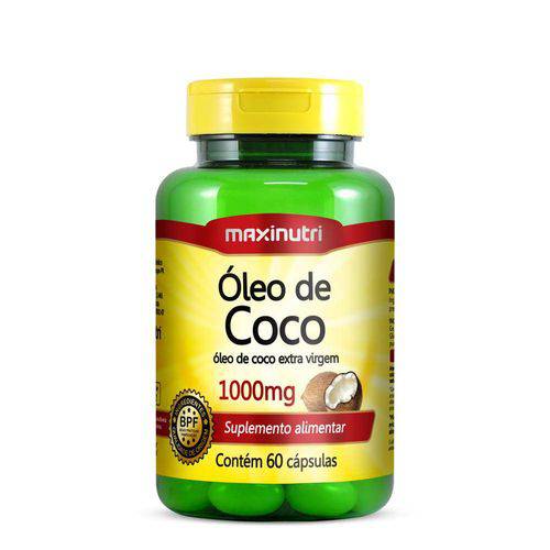 Óleo de Coco Extra Virgem (1000 Mg) - 60 Cápsulas - Maxinutri