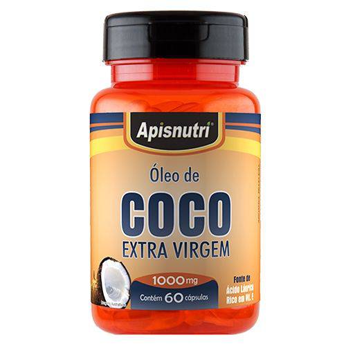 Óleo de Coco Extra Virgem 1000mg 60cápsulas