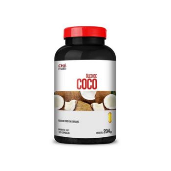 Óleo de Coco Extra Virgem 1000mg Chá Mais 120 Cápsulas