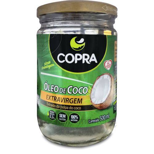 Óleo de Coco Extra Virgem 500 Ml Copra Emagrecedor Cabelos