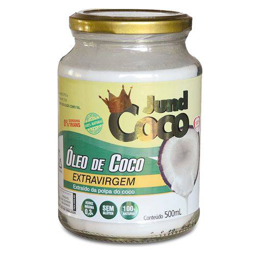 Óleo de Coco Extra Virgem 500ml Jundcoco
