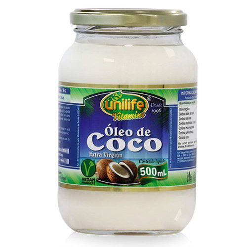 Óleo de Coco Extra Virgem Prensado a Frio Unilife 500ml