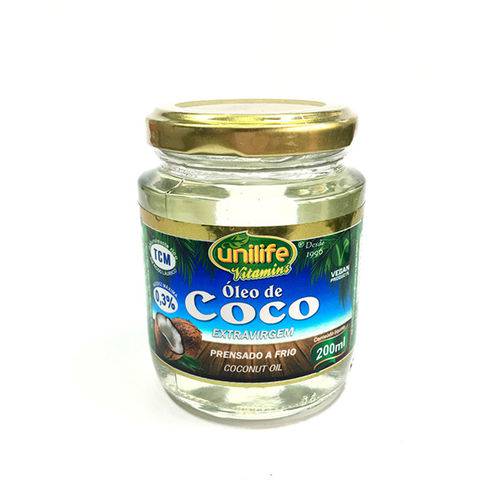 Óleo de Coco Extra-virgem Unilife 200ml